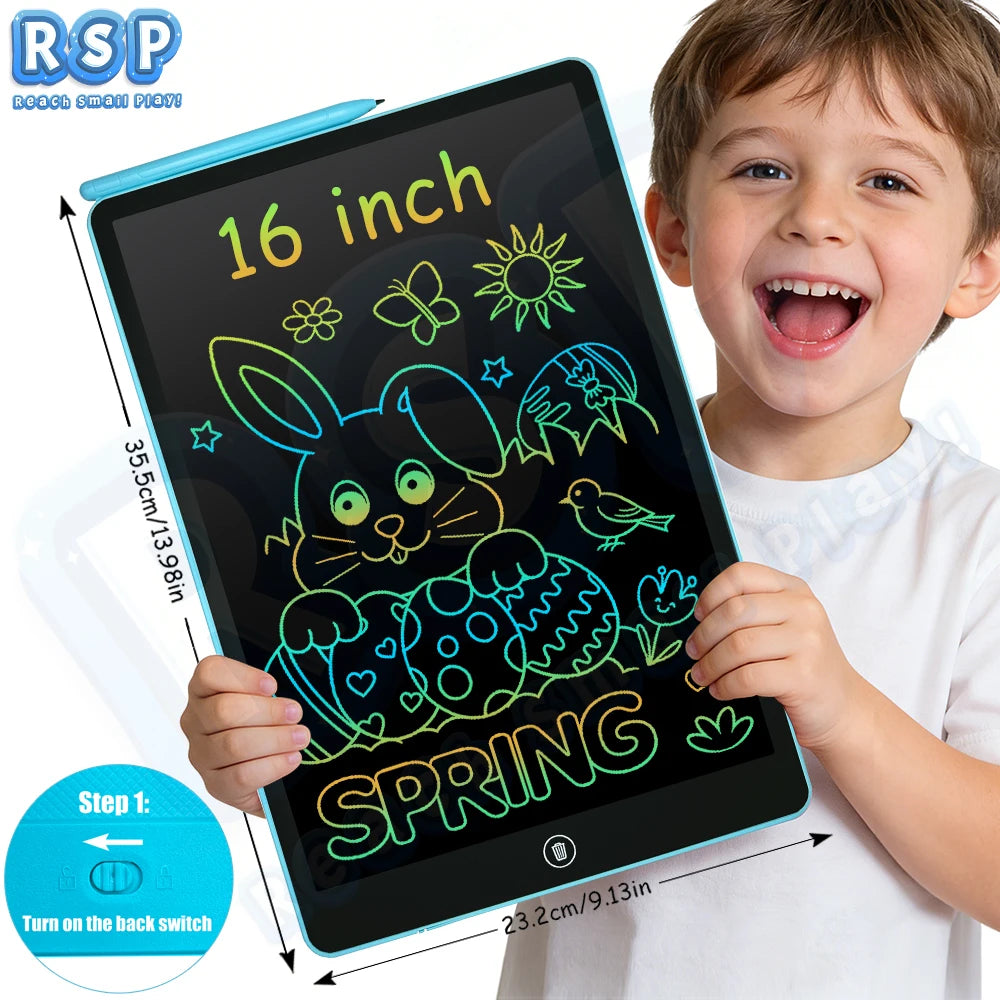 LCD Writing Tablet for Kids – Color Drawing Board 8.5-16 Inch