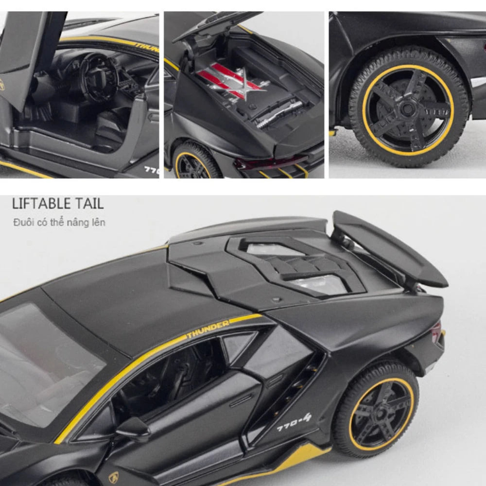 1:32 Diecast Car Model – Alloy Pull Back Light & Sound Toy