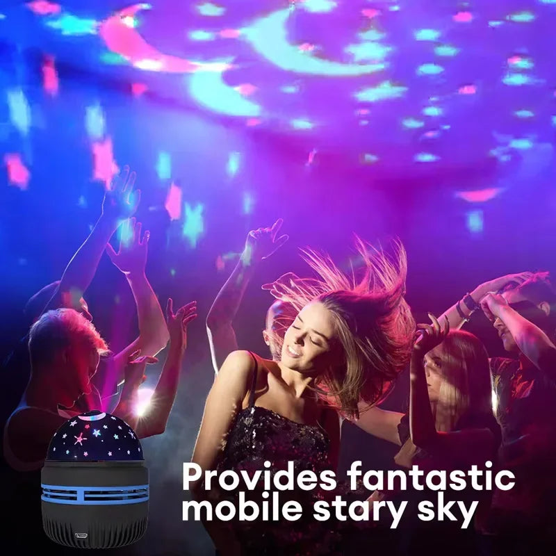 Starry Sky Projector Night Light – LED Moon & Star Lamp