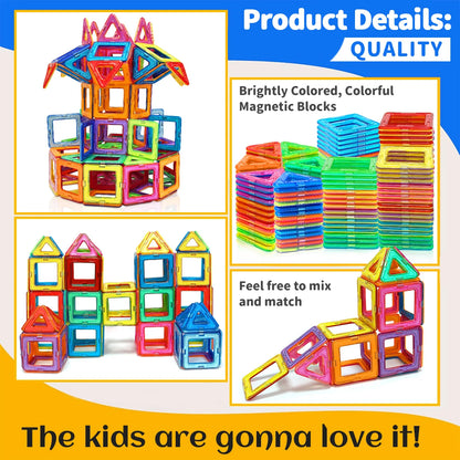 Magnetic Building Blocks – STEM Construction Toy Set for Kids