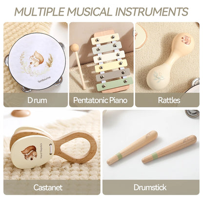 Wooden Baby Xylophone Toy – Montessori Musical Instrument for Kids