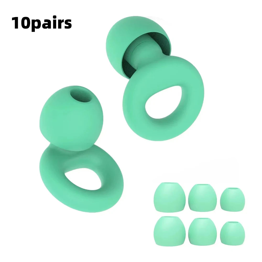 Quiet Ear Plugs for Noise Reduction – Super Soft, Reusable Hearing Protection for Sleep,Swim, Work 8 Ear Tips in XS/S/M/L