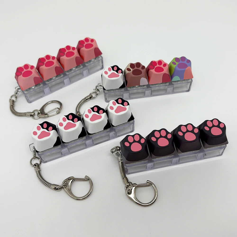 Cat Keychain – Keyboard-Style Fidget Toy with Click Sound