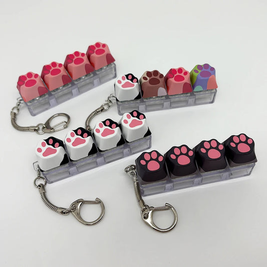 Cat Keychain – Keyboard-Style Fidget Toy with Click Sound