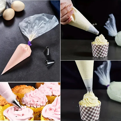 Disposable Piping Bags 100PCS Leak-Proof Pastry Bags for Cake Decorating