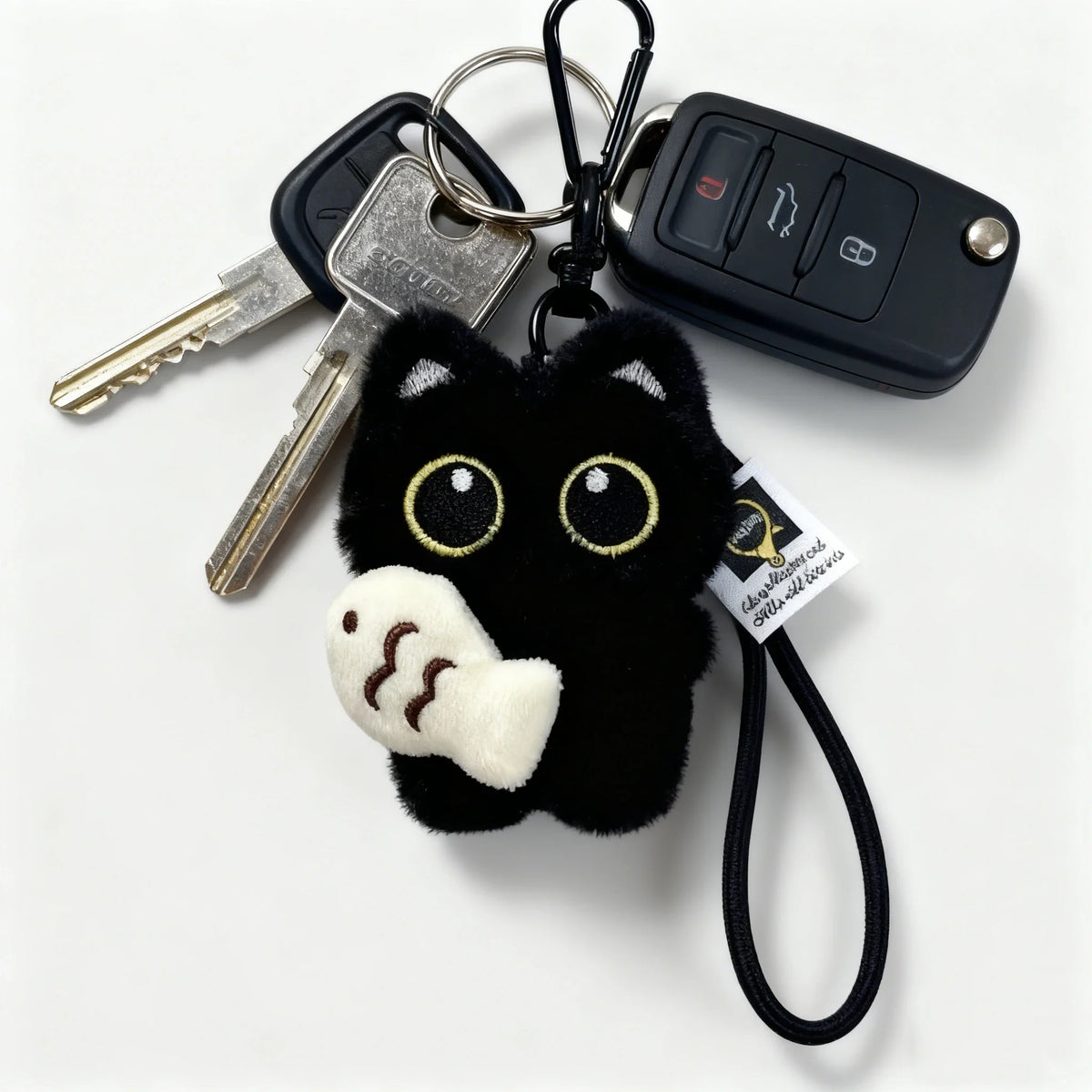 Black Cat Plush Keychain