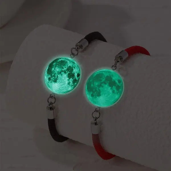 Sun Moon Couple Bracelets, Luminous Matching Rope Bracelets for Couples
