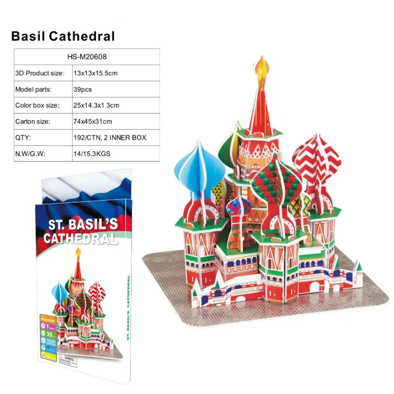 3D Architecture Puzzle – Famous Building Model Puzzle for Kids