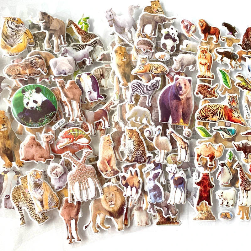 3D Puffy Stickers – Animal Sticker Sheets for Kids Crafts & Scrapbooking