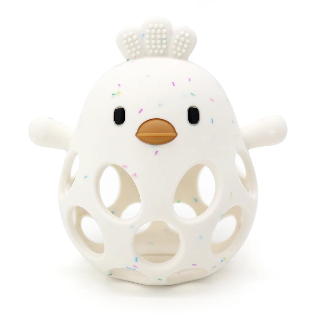 Baby Silicone Teether Cartoon Chick Chewing Toy