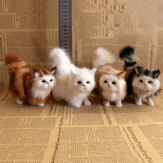 Realistic Cat Plush Toy Soft Stuffed Kitten Model for Kids