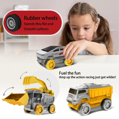 DIY Track Car Toy Electric Engineering Car Set for Kids