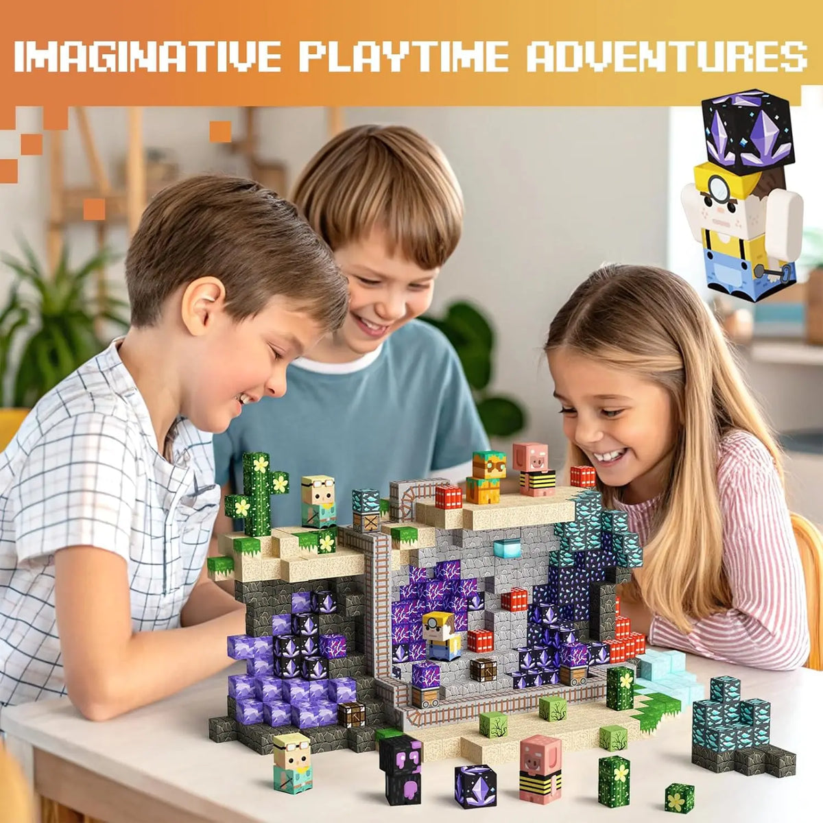 Magnetic Building Blocks Cube Set for Creative STEM Play