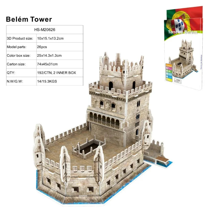 3D Architecture Puzzle – Famous Building Model Puzzle for Kids
