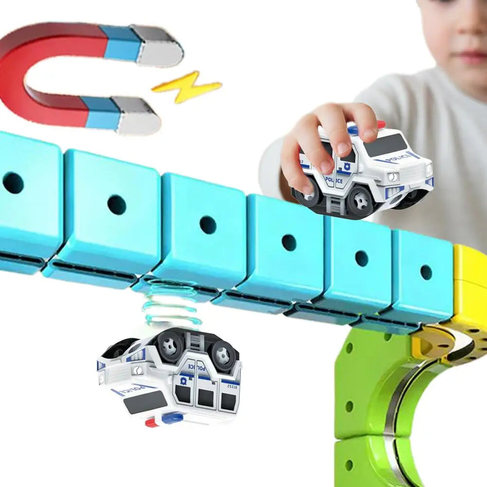 Magnetic Anti-Gravity Car for Compatible Building Block Tracks