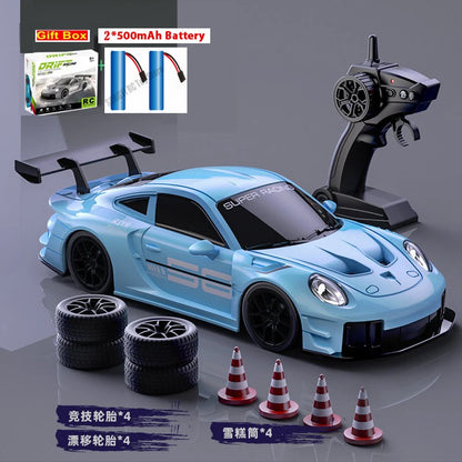 1:24 Scale RC Drift Racing Car with LED Lights and 4WD