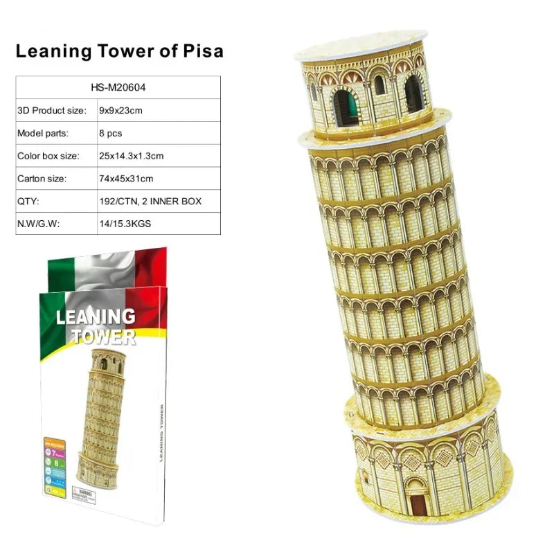 3D Architecture Puzzle – Famous Building Model Puzzle for Kids