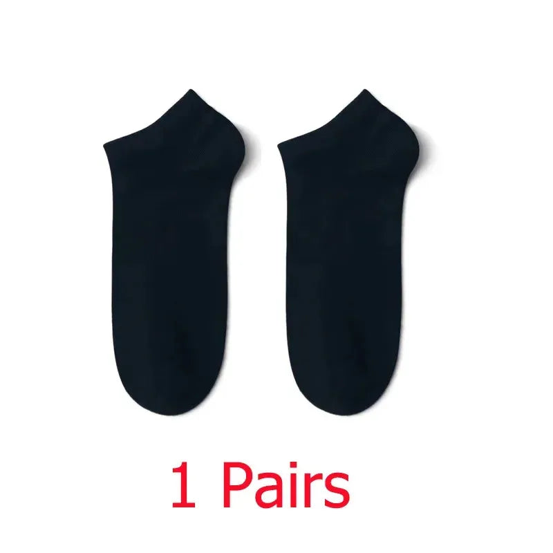 1-20pairs Wholesale Unisex Socks, Breathable Sports Socks, Solid Color Boat Socks, Comfortable Cotton Ankle Socks, White