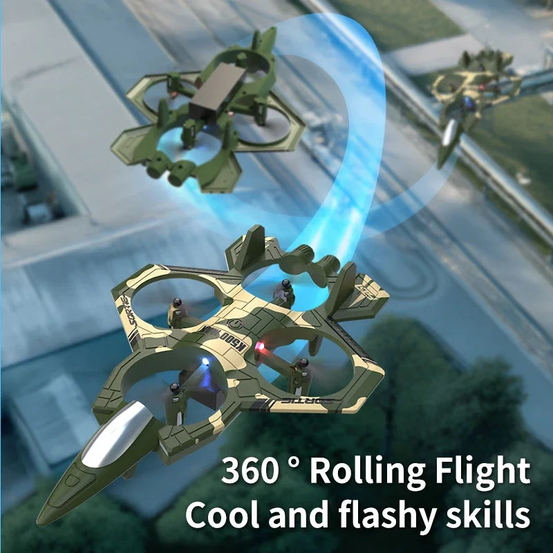 K500 MAX RC Plane – 2.4GHz Foam Stunt Glider with LED Lights