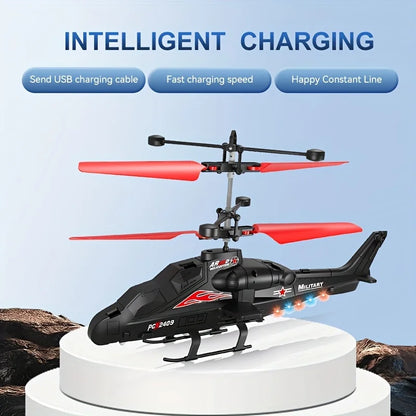 2-Way Remote Control Helicopter with LED Lights and USB Charging