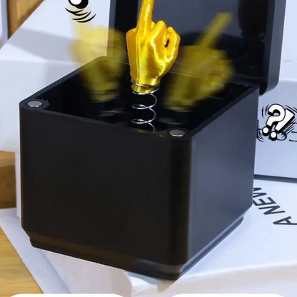 Middle Finger Prank Gift Box – Funny Christmas Desk Decoration