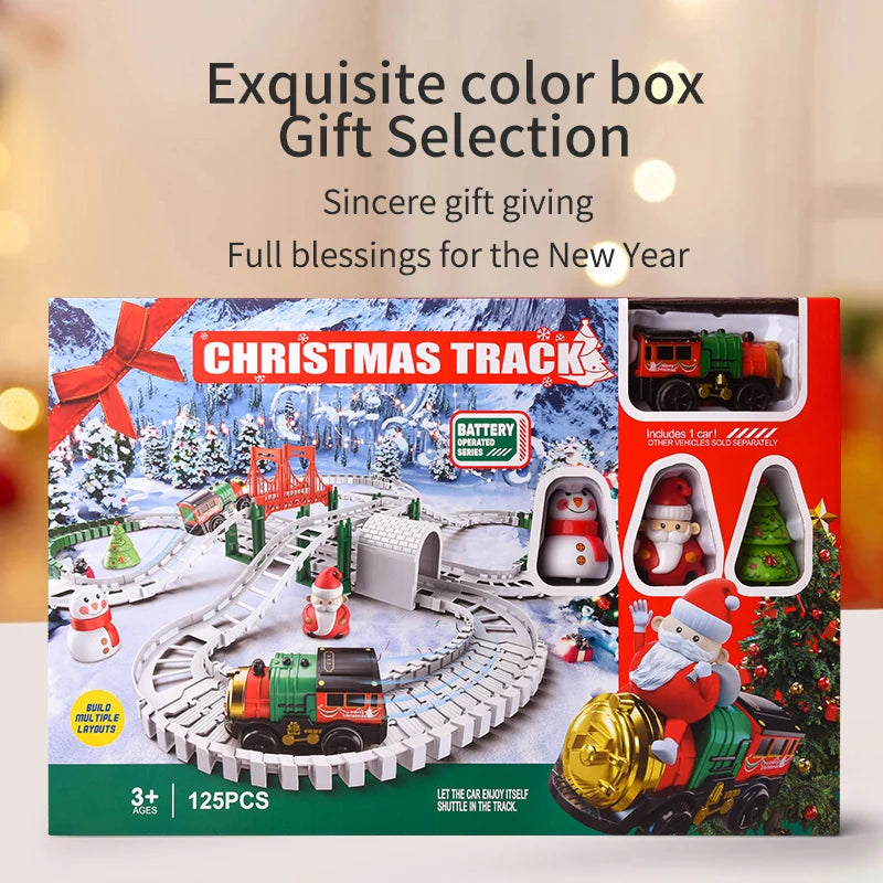Christmas Track Train Toy – Plastic Track Toy for Kids
