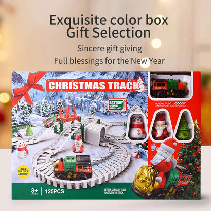 Christmas Track Train Toy – Plastic Track Toy for Kids
