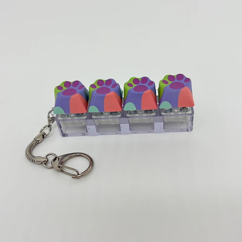 Cat Keychain – Keyboard-Style Fidget Toy with Click Sound