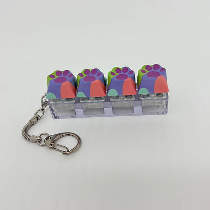 Cat Keychain – Keyboard-Style Fidget Toy with Click Sound