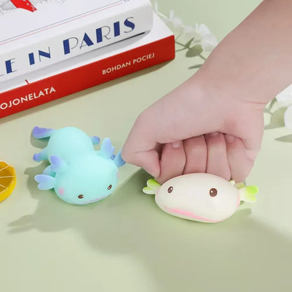 Axolotl Squishy Toy – Cute Slow Rising Squeeze Ball