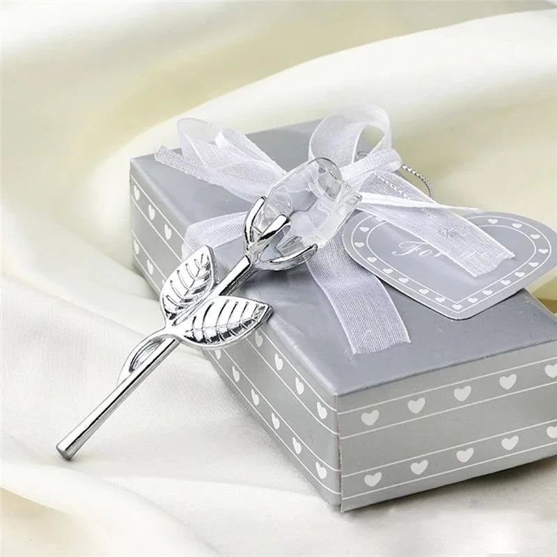 Crystal Rose Figurine – Glass Flower Decoration & Gift