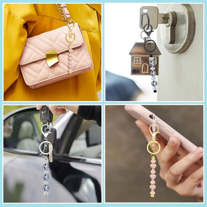 Beadable Keychain Bars Metal DIY Keychain Blanks for Beads 6-30pcs