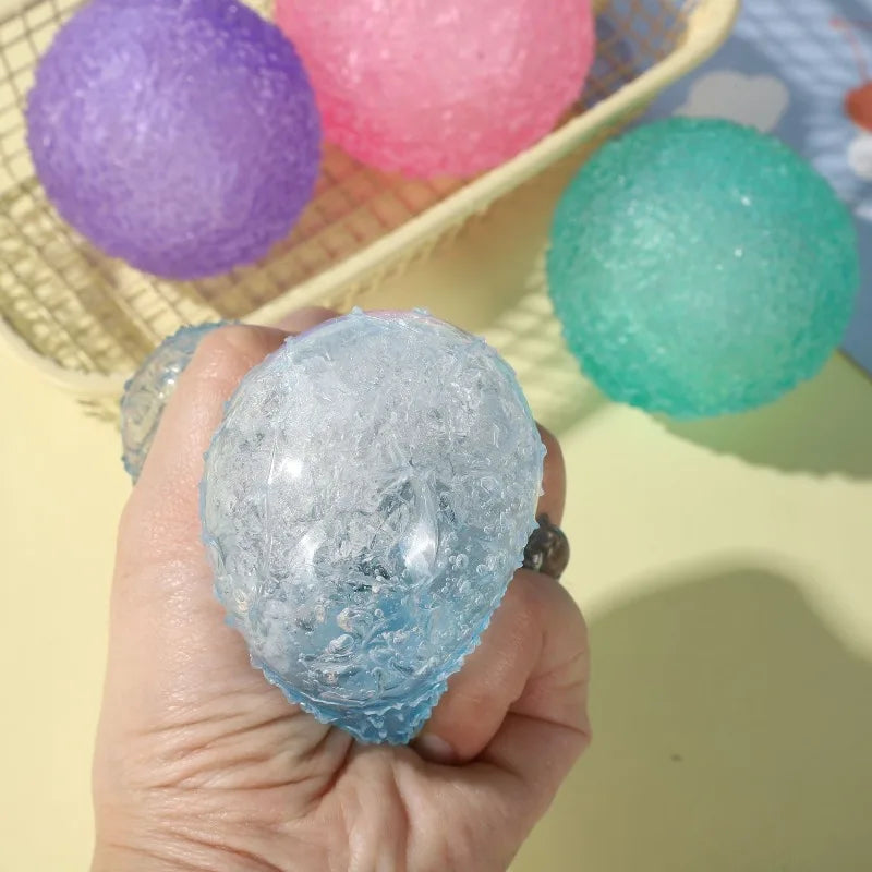 Ice Ball Squishy Toy – Blue Mochi Slow-Rebound Fidget