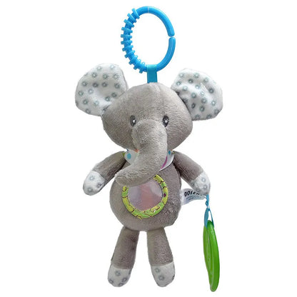 Baby Hanging Rattle – Plush Animal Sensory Toy for Stroller & Crib