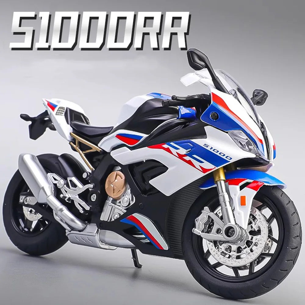 1:12 Diecast Motorcycle Model – Alloy Light & Sound Collectible