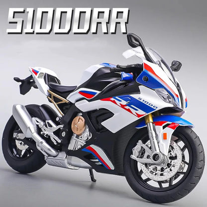 1:12 Diecast Motorcycle Model – Alloy Light & Sound Collectible