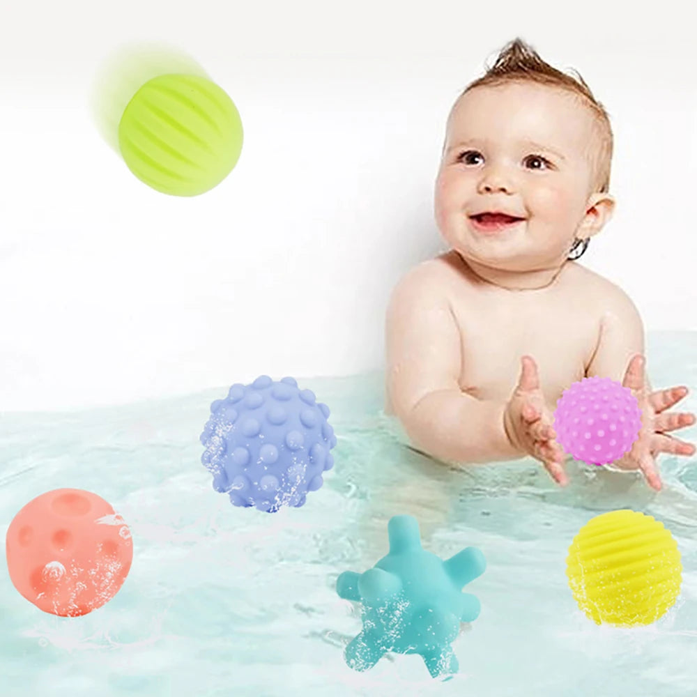 Baby Sensory Ball Set – 6-Piece Textured Grasping Toys
