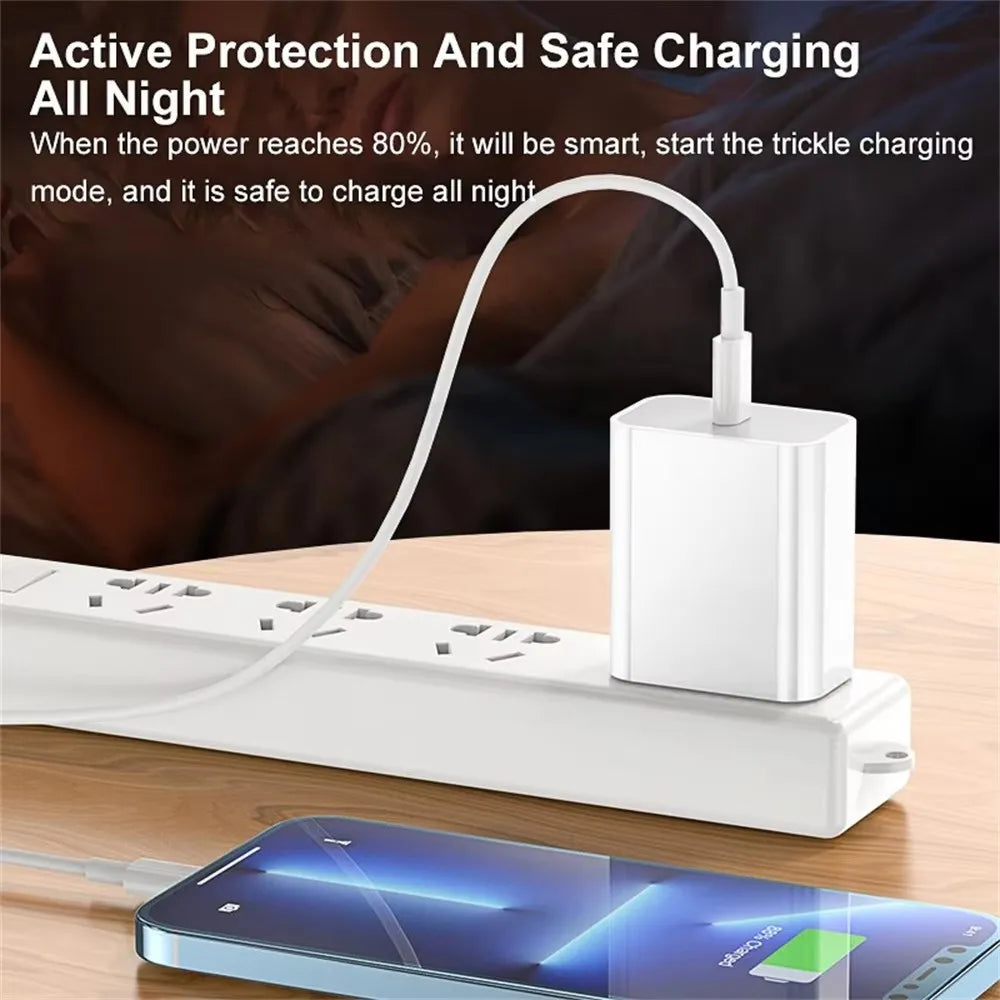 3PCS 35W PD Fast Charging Cable For iPhone 11 12 13 Mini 14 Pro Max X XR XS Max 6S 7 8 14 Plus SE Rapid Charge USB-C Data Cables