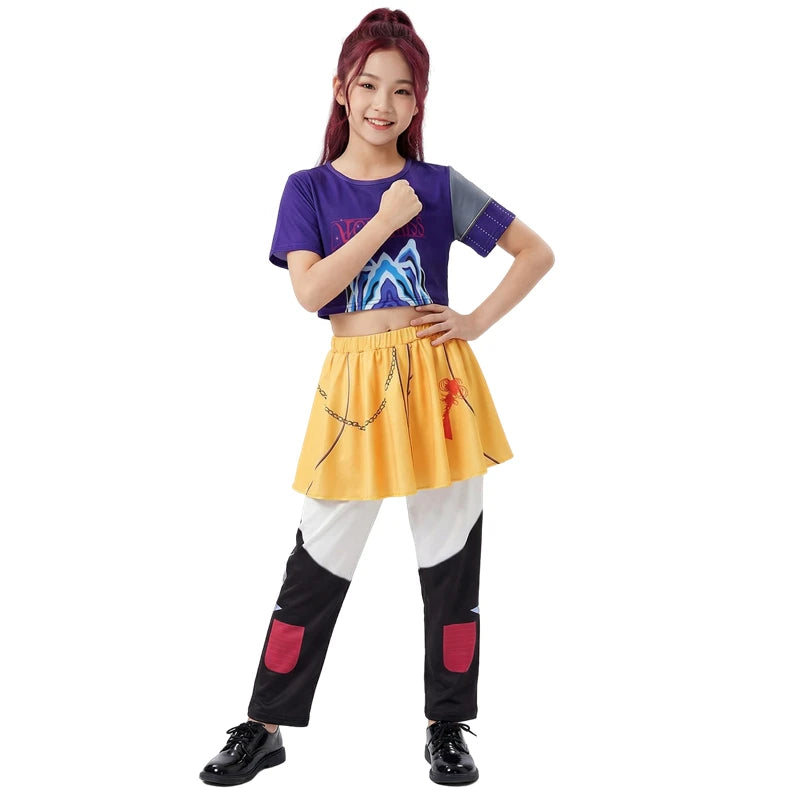 Anime Girl Cosplay Costume Top Vest Pants Set – Party Outfit