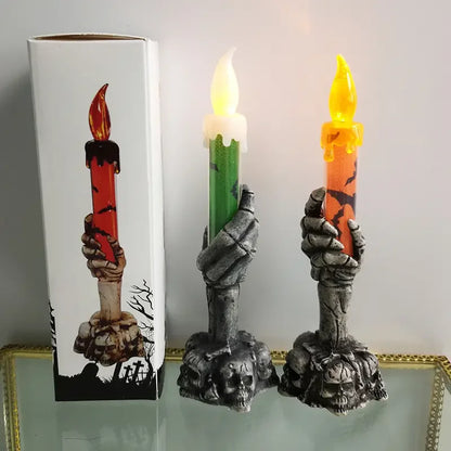 Halloween Skeleton Hand LED Candles for Haunted House Decor