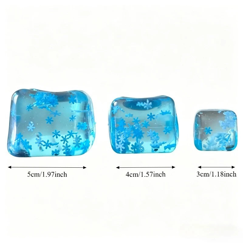 Snowflake Ice Cube Squishy Toy – Slow-Rising Fidget