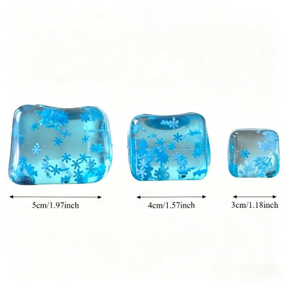 Snowflake Ice Cube Squishy Toy – Slow-Rising Fidget