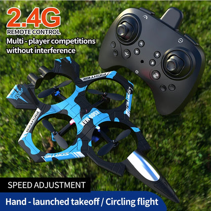 RC Foam Glider Airplane with LED Lights and 2.4GHz Remote Control