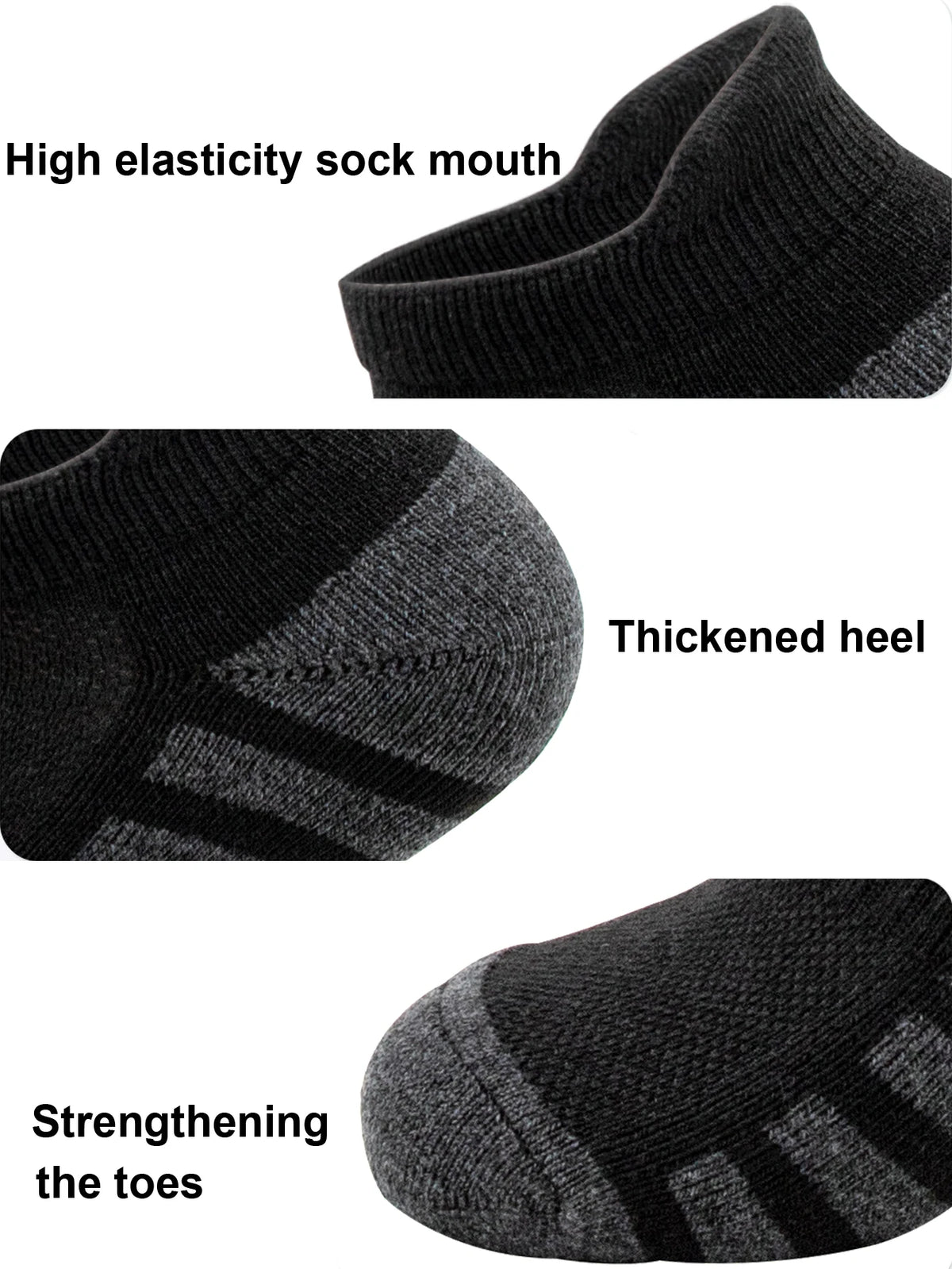 6/24Pairs Ankle Athletic Running Socks Cushioned Breathable Low Cut Sports Tab Socks For Men And Women