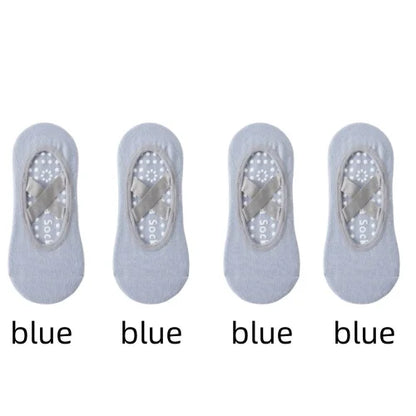 1/ 4Pair Professional Women Yoga Sock Silicone Anti-slip Ballet Pilates Socks Women Backless Breathable Bandage Yoga Sport Socks