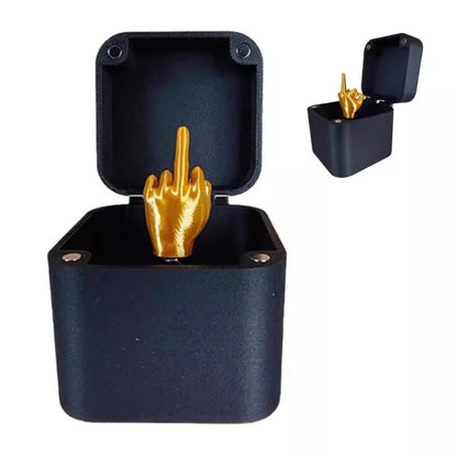 Middle Finger Prank Gift Box – Funny Christmas Desk Decoration