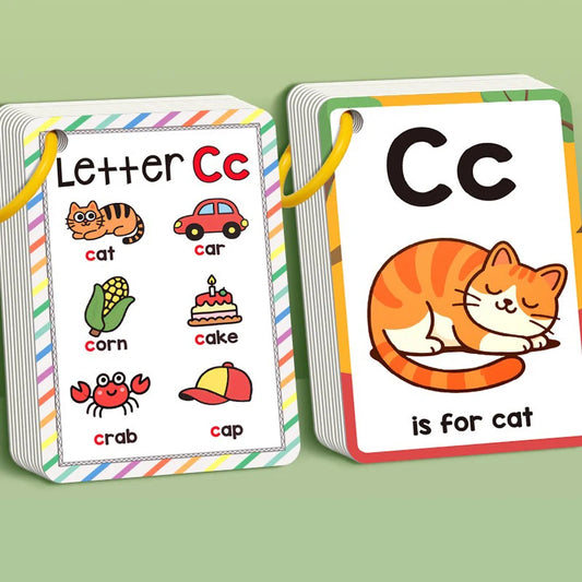 Alphabet Learning Cards for Kids – ABC English Word Flash Cards