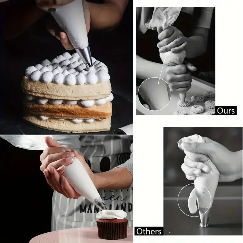 Disposable Piping Bags 100PCS Leak-Proof Pastry Bags for Cake Decorating