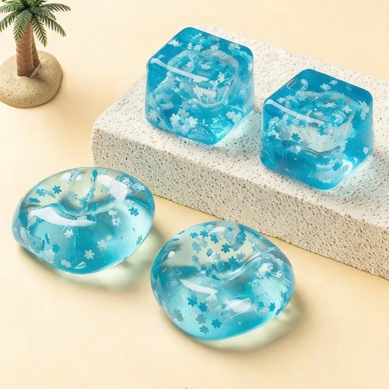 Snowflake Ice Cube Squishy Toy – Slow-Rising Fidget