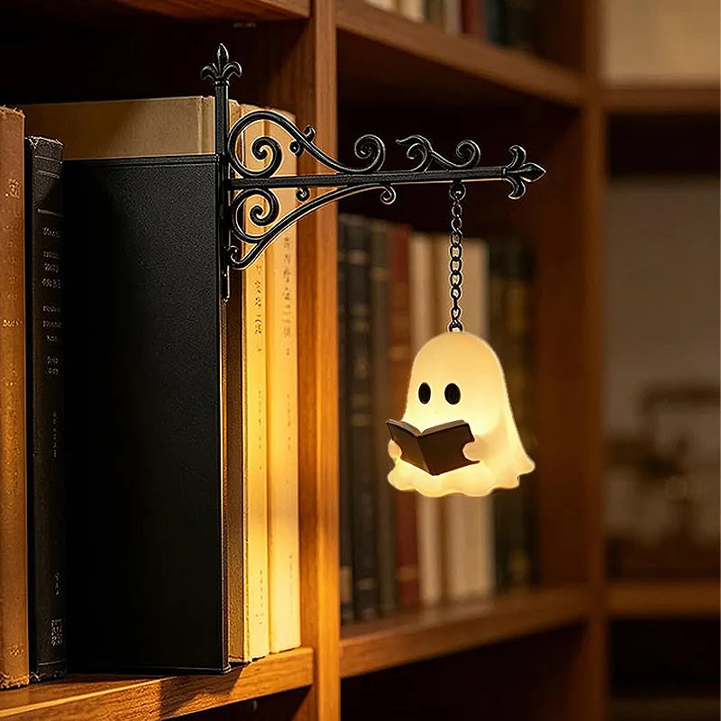 Halloween Retro Bookshelf Reading Lamp – Gothic LED Night Light
